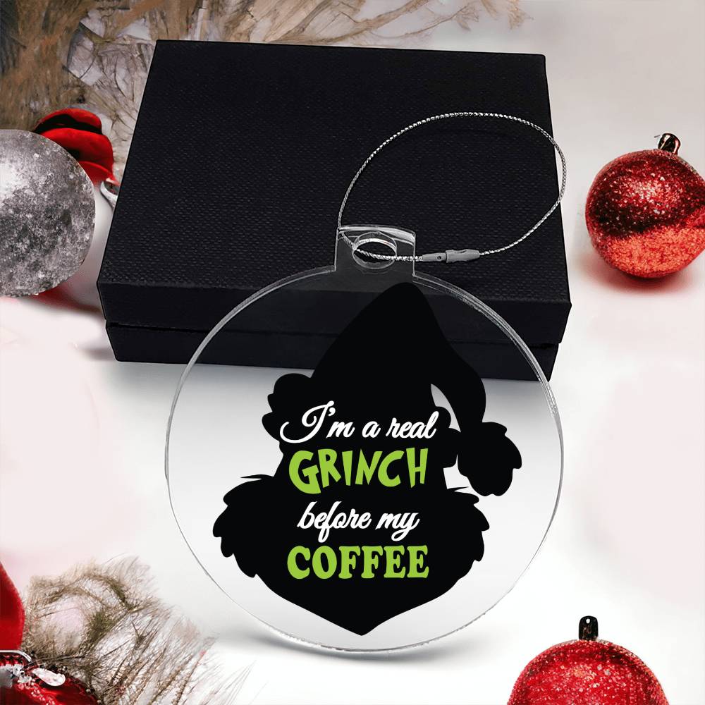 Coffee Grinch Acrylic Ornament