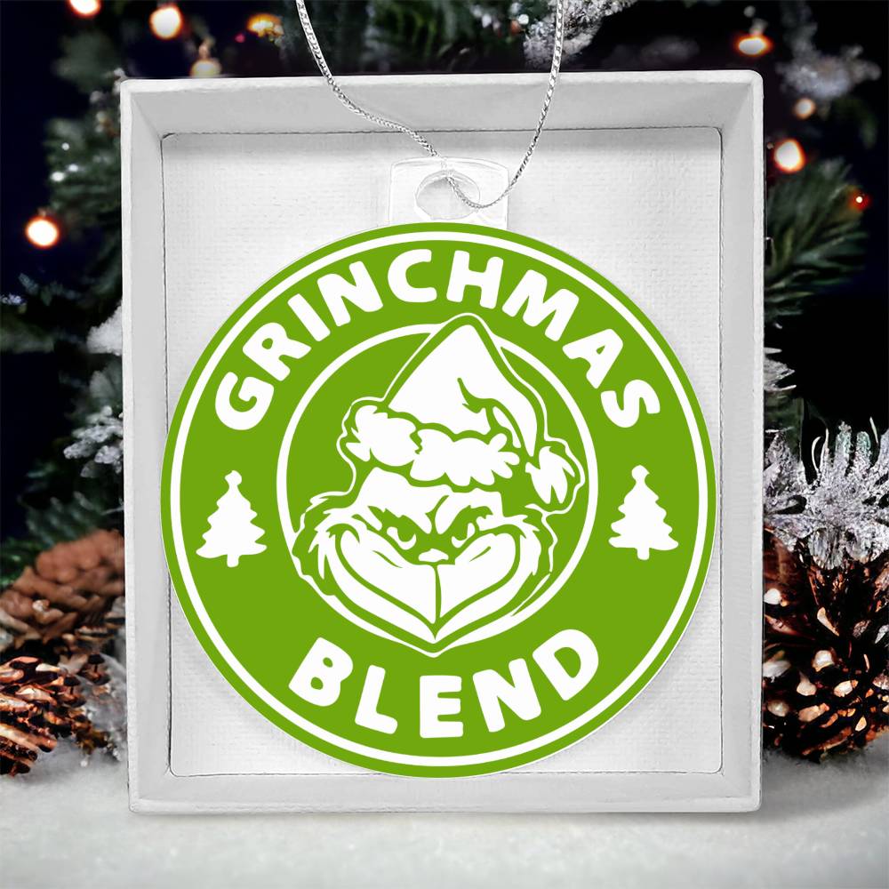 Coffee Grinch Acrylic Ornament