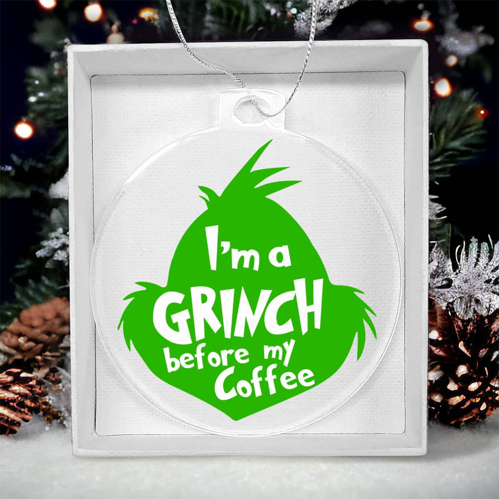 Coffee Grinch Acrylic Ornament