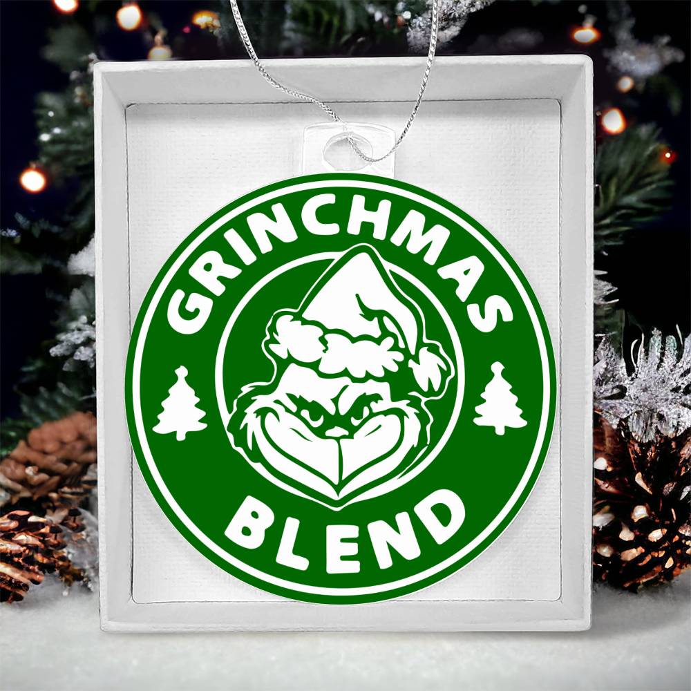 Coffee Grinch Acrylic Ornament