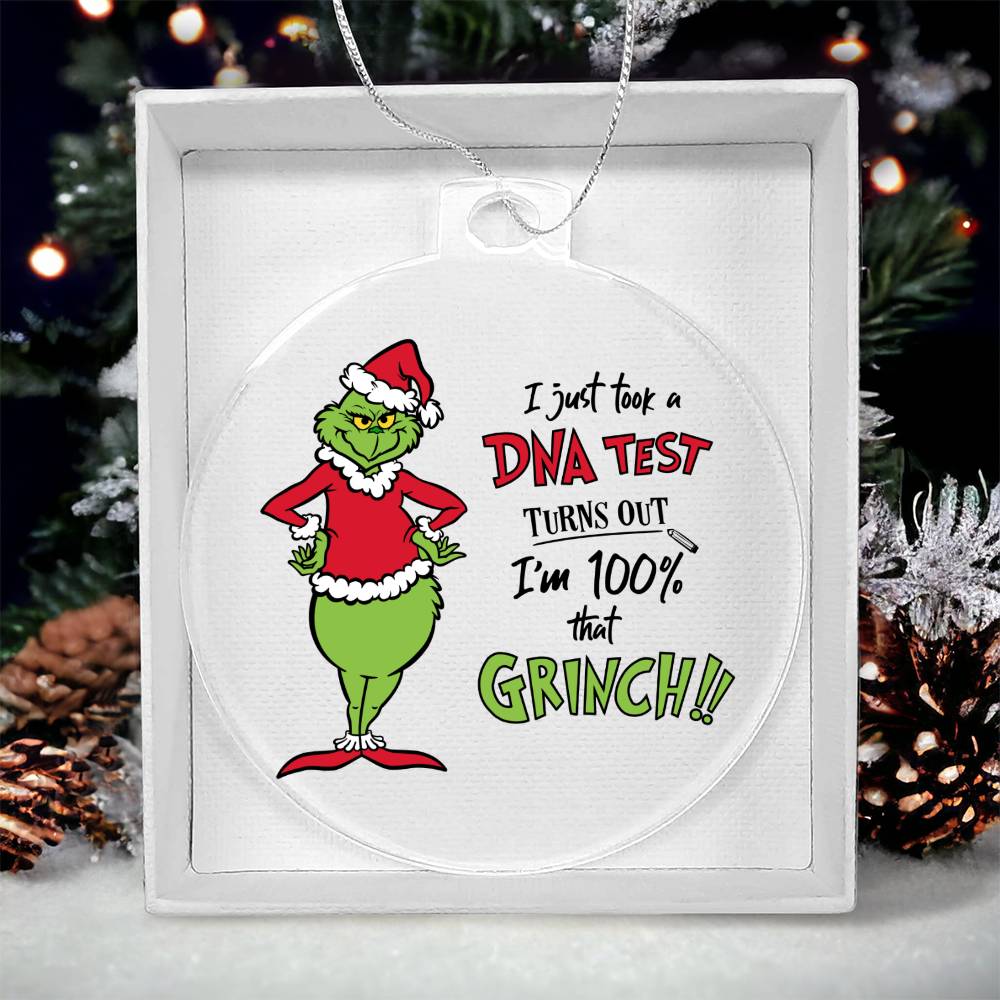 DNA Test Grinch Acrylic Ornament