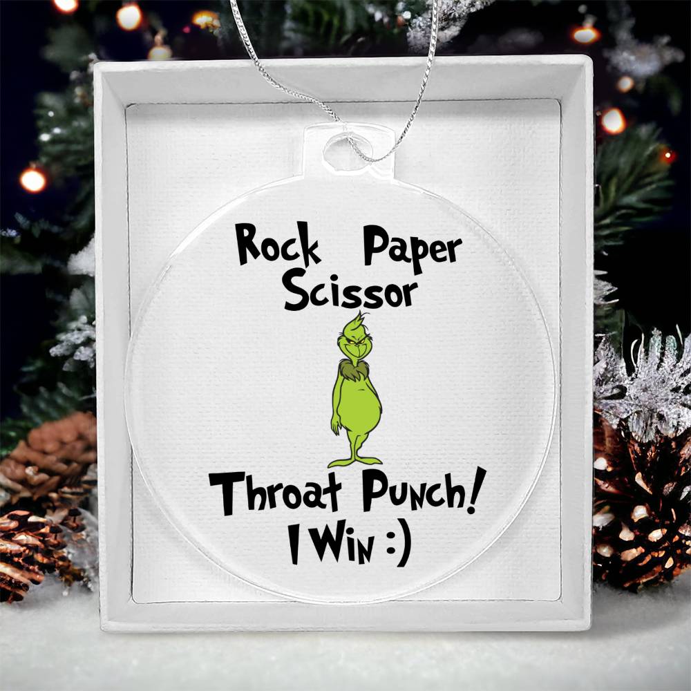 Throat Punch Grinch Acrylic Ornament