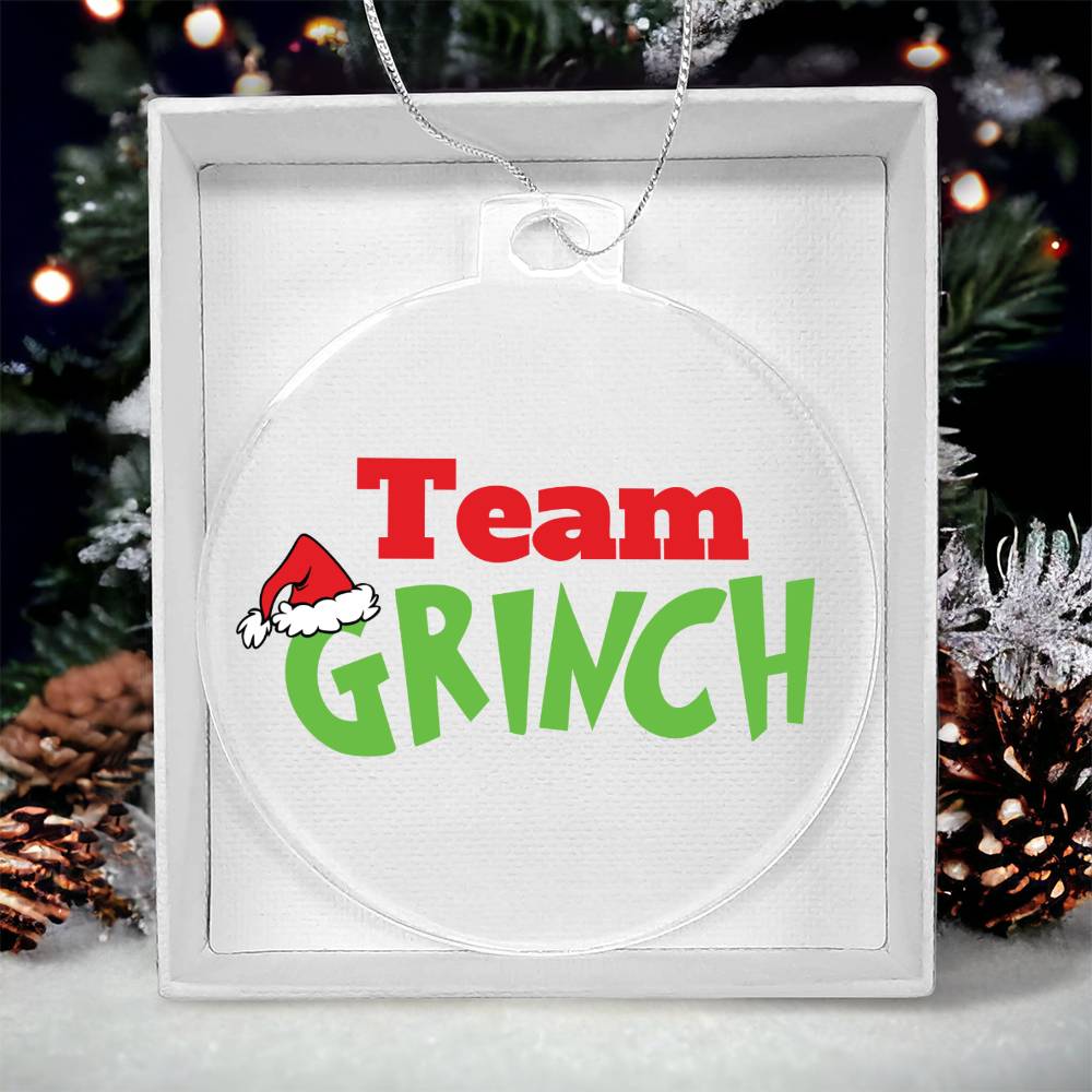 Team Grinch Acrylic Ornament