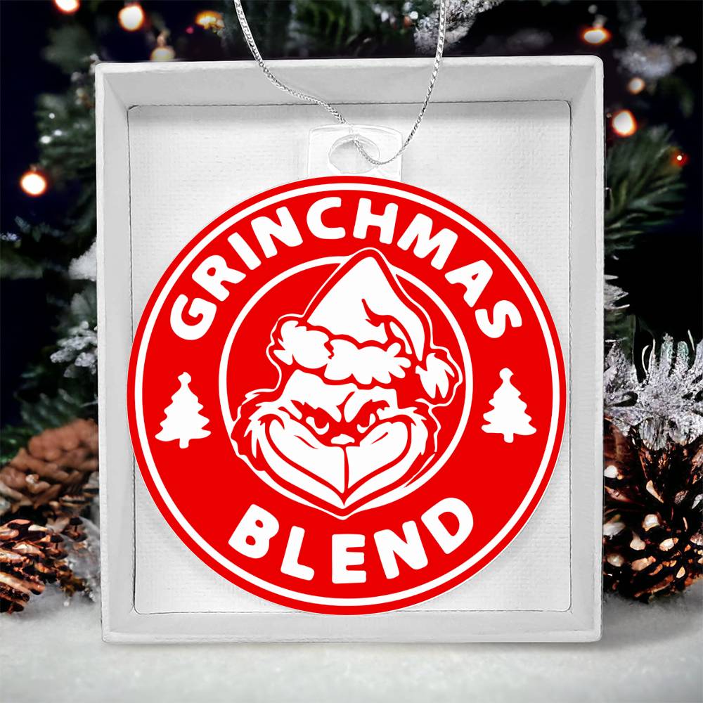 Coffee Grinch Acrylic Ornament