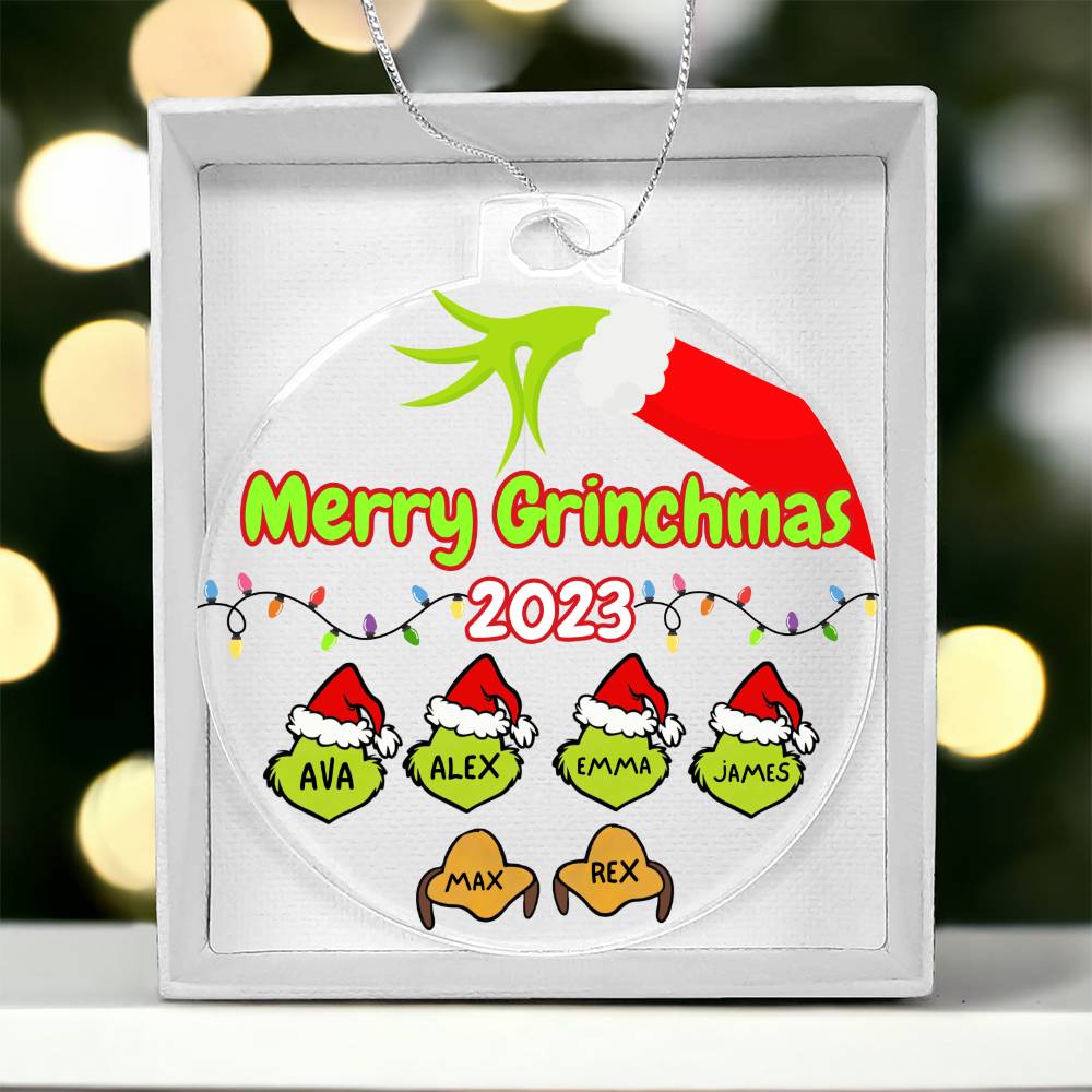 Personalized Family Grinchmas Ornament