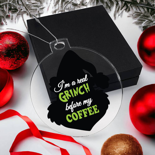 Coffee Grinch Acrylic Ornament