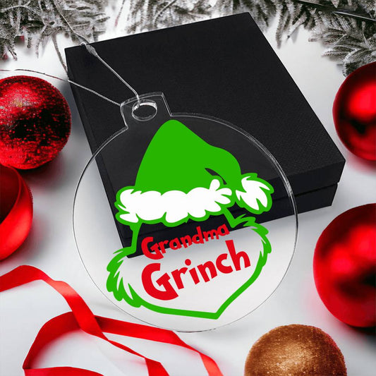 Grandma Grinch Acrylic Ornament