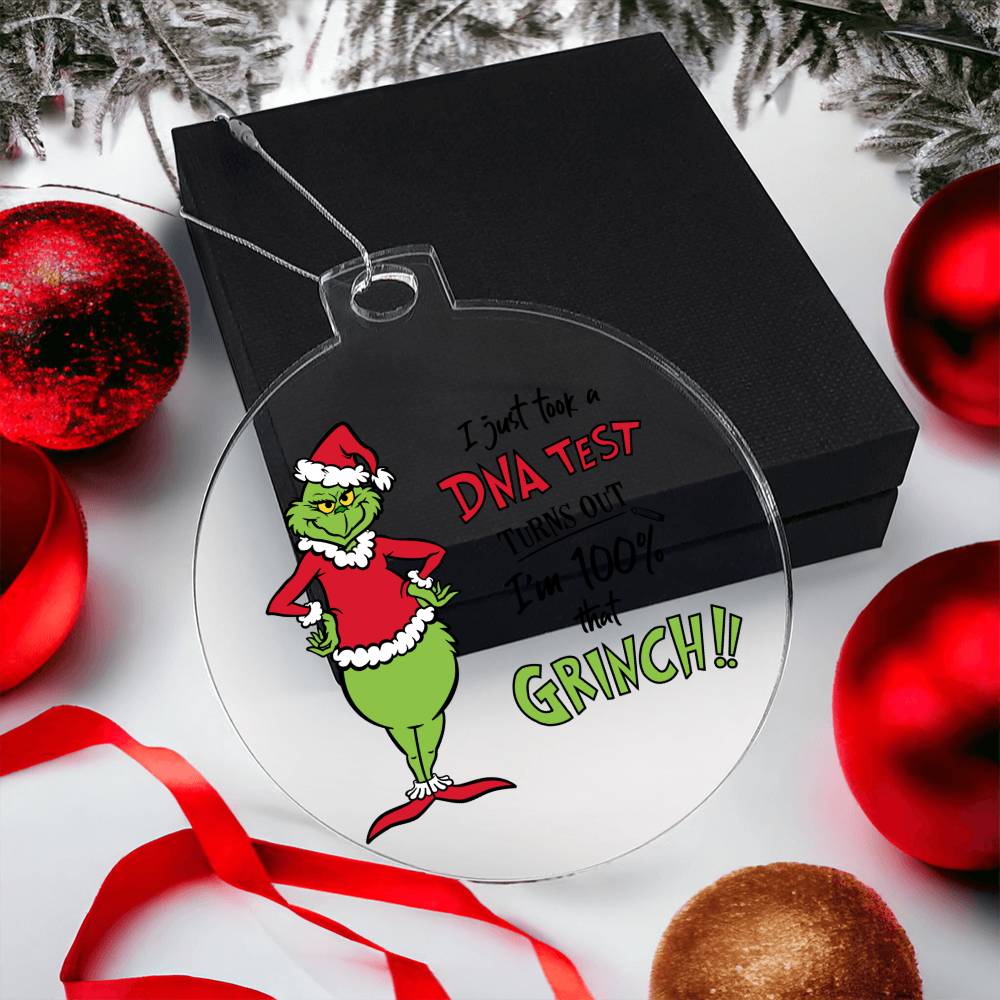 DNA Test Grinch Acrylic Ornament