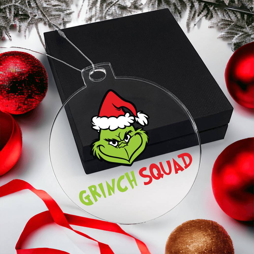 Grinch Squad Acrylic Ornament