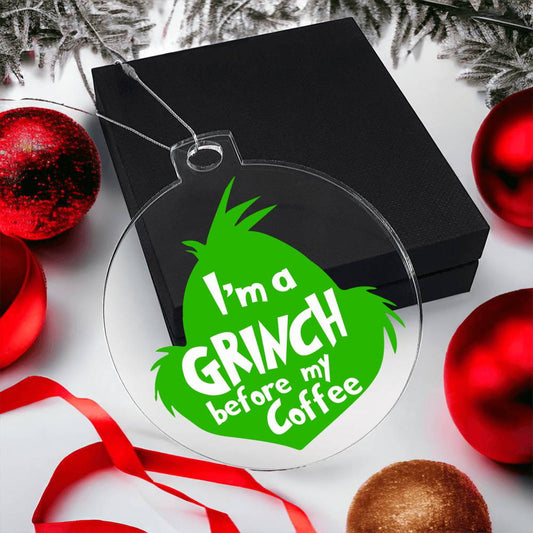 Coffee Grinch Acrylic Ornament