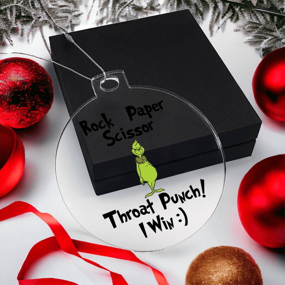 Throat Punch Grinch Acrylic Ornament