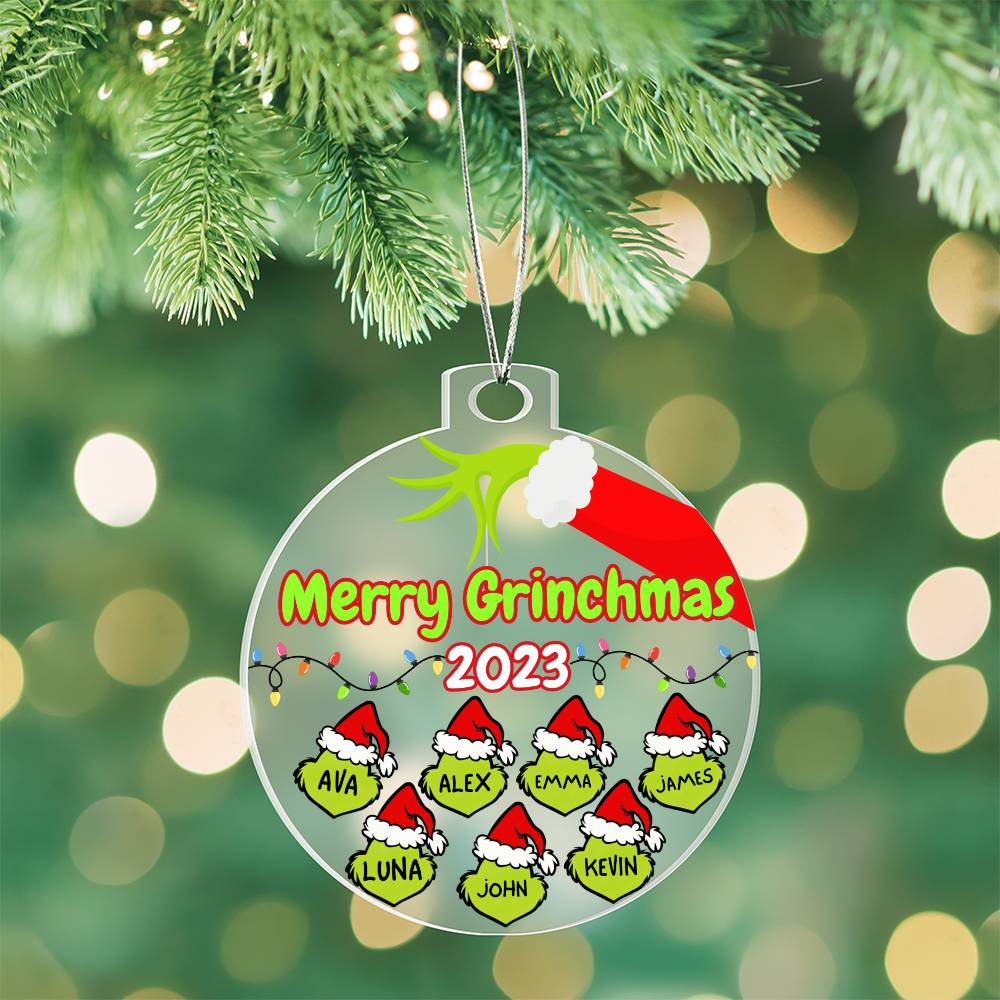 Personalized Family Grinchmas Ornament