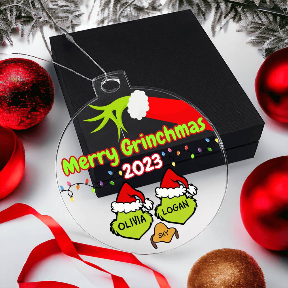 Personalized Family Grinchmas Ornament